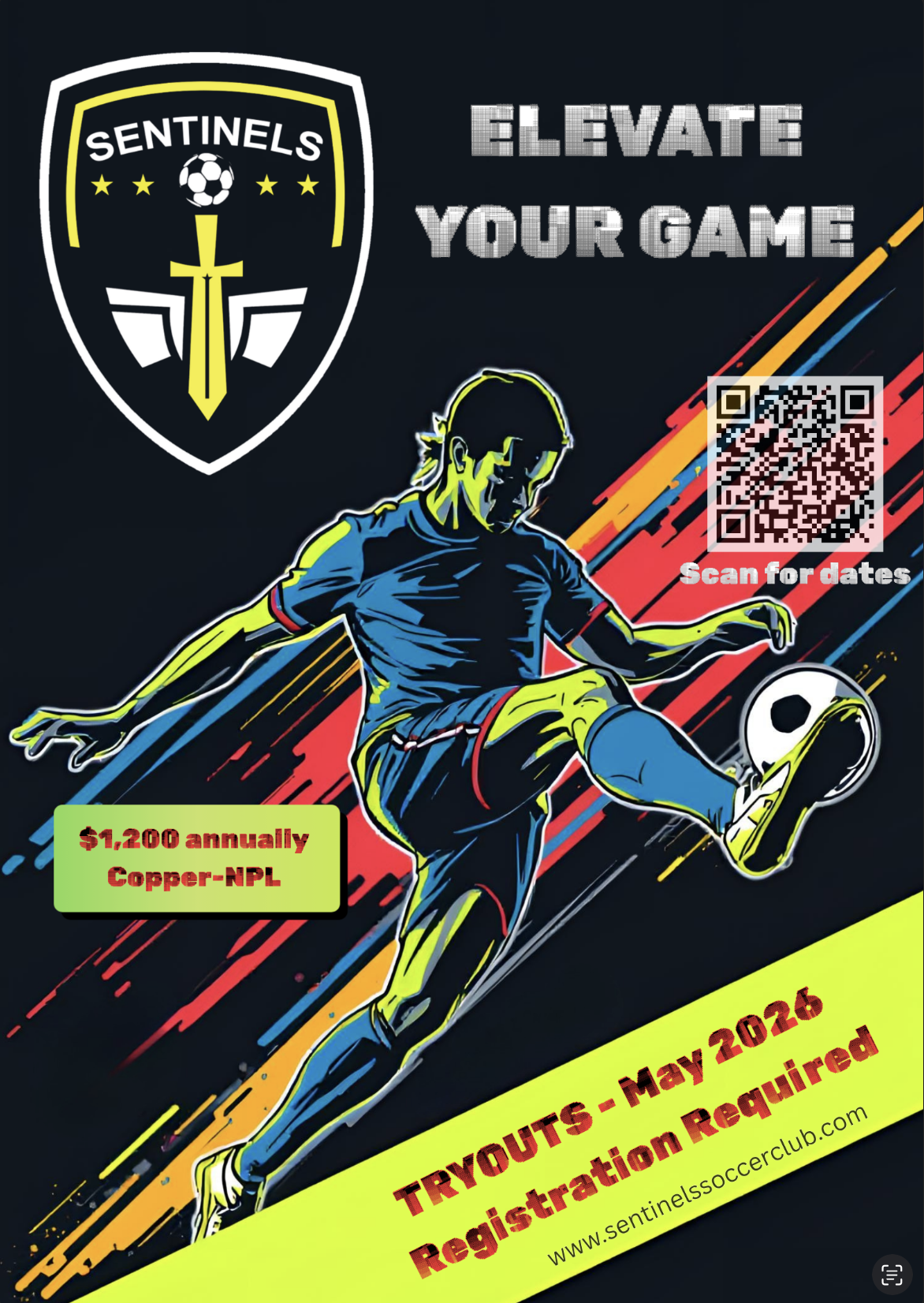 Sentinels Tryout Flyer 2026